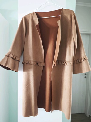 Cardigan brown with suede texture like new, one size