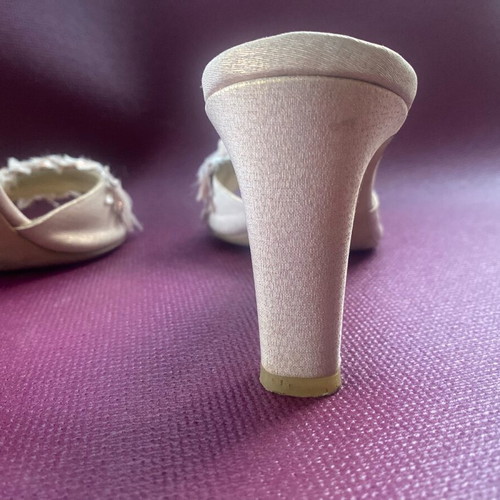Angeli Inguileti bridal heels with feathers and Swarovski like new, size 39