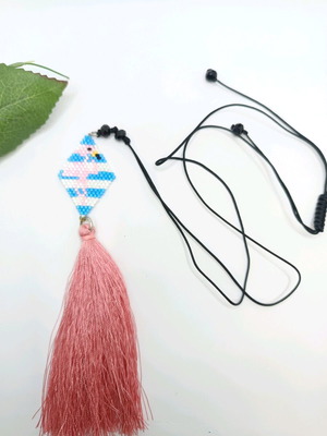 Handmade pink flamingo Miyuki necklace new