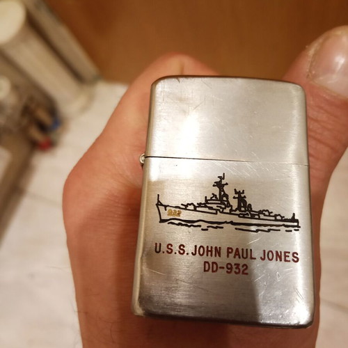 Zippo used lighter USS John Paul Jones DD-932