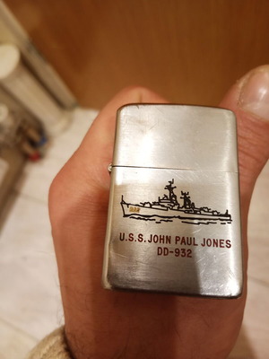 Zippo used lighter USS John Paul Jones DD-932