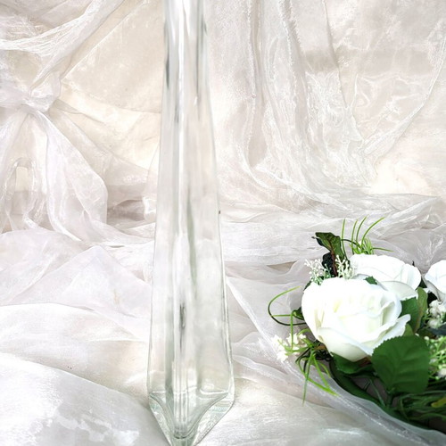 Tall glass vases wedding/baptism decoration set like new