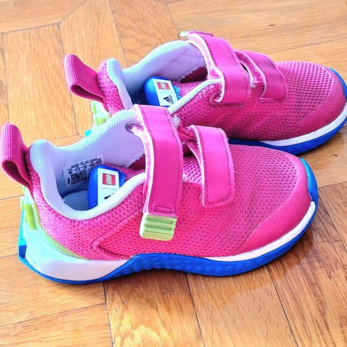 Adidas kids athletic shoes used, size 25, pink