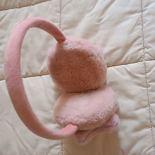 Pink furry earmuffs new with star shape