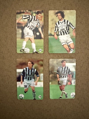 PAOK football cards used, set of 4 from 98-99