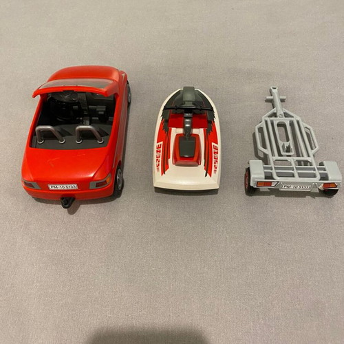 Playmobil Cabrio and Trailer with Jet-ski used