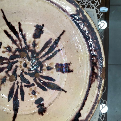 Tsanakkale bowl 19th century used, 27 cm diameter