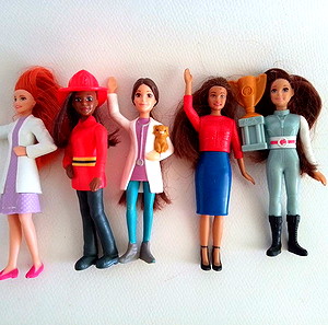 Barbie 5 Συλλεκτικές φιγούρες McDonald's πακέτο