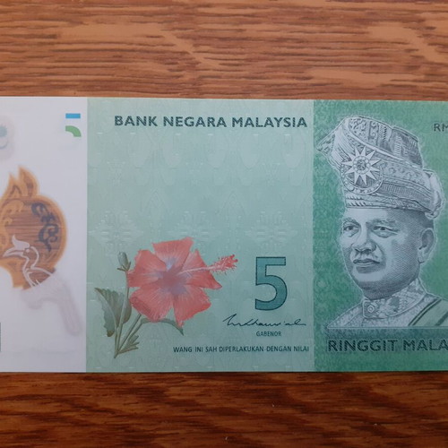 Malaysia 5 Ringgit 2021 polymer banknote new