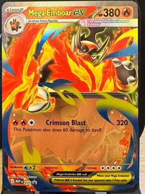 Mega Emboar ex 035 MEP Black Star Promo card new