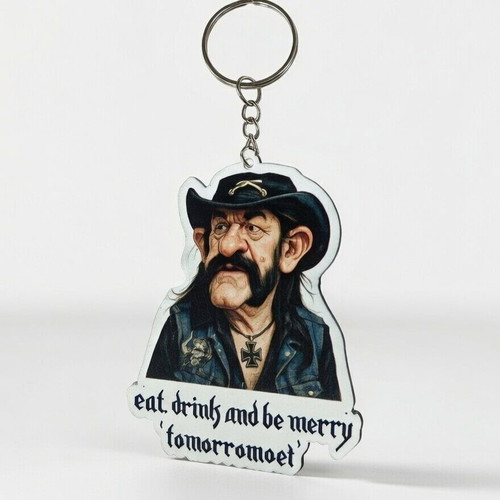 Μπρελόκ με καρικατούρα Lemmy motorhead καινούργιο, μαύρο, plexiglass