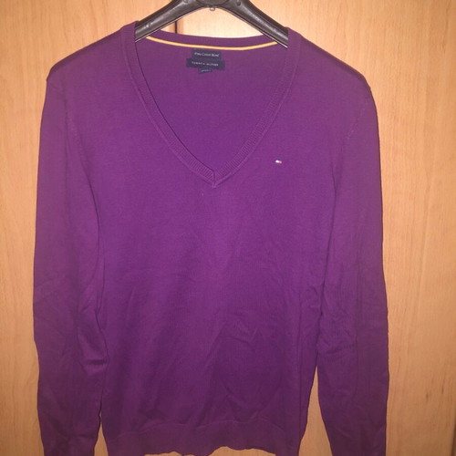 Tommy Hilfiger purple knit sweater like new, size S