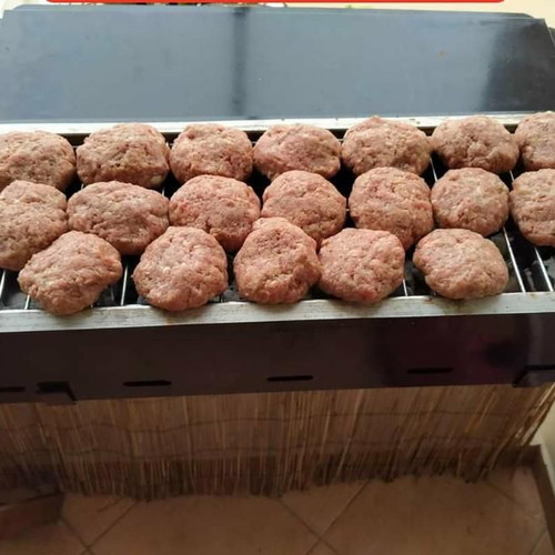 Balcony railing barbecue new, 60x20x20 cm, charcoal grill