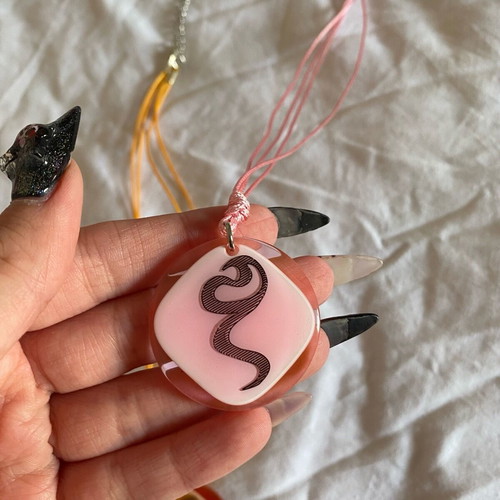 Set of two colored necklaces new, pink and orange