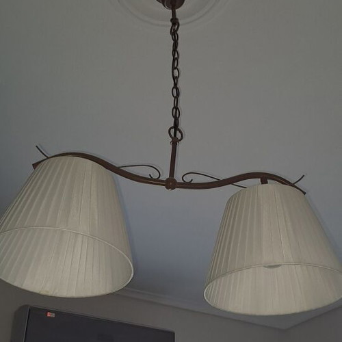 Ceiling light like new with two lampshades