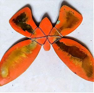 Μεταλλική χειροποίητη πεταλούδα/μεταλλικό κουτακι ρόδι