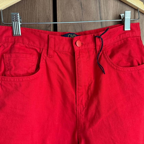 Ovs Fashion women's jeans like new, red, sizes S-M