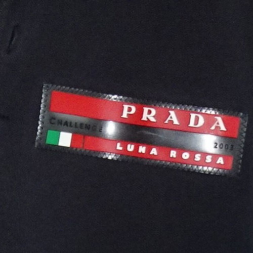 Prada 2003 Luna Rossa Challenge vintage cotton polo shirt like new, black, M