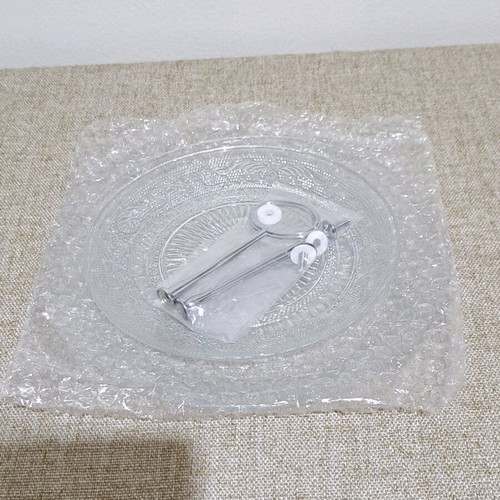Vicko glass two-tier platter 20&25cm new