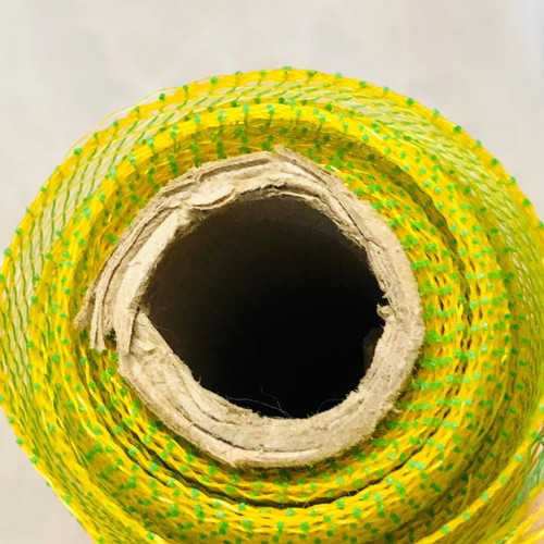 Decorative net 4 meters long, green/gold, plastic