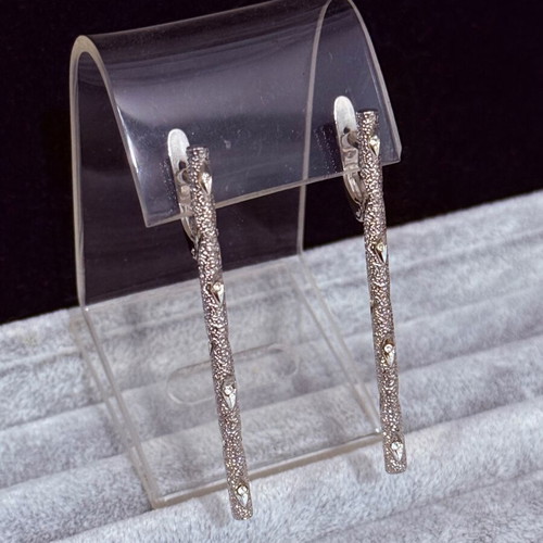 Etalon Jenavi silver earrings new, with pearls and Swarovski crystals