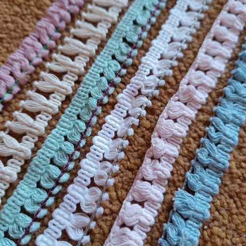 Cotton ribbon new, 30 meters in 6 colors