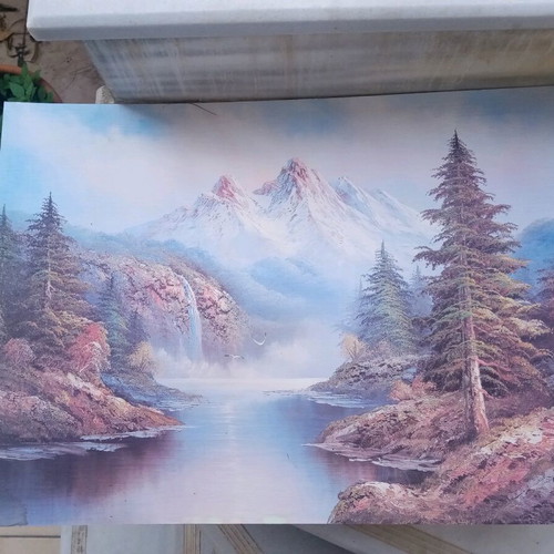 Handmade landscape canvas used with Centaur painting gift