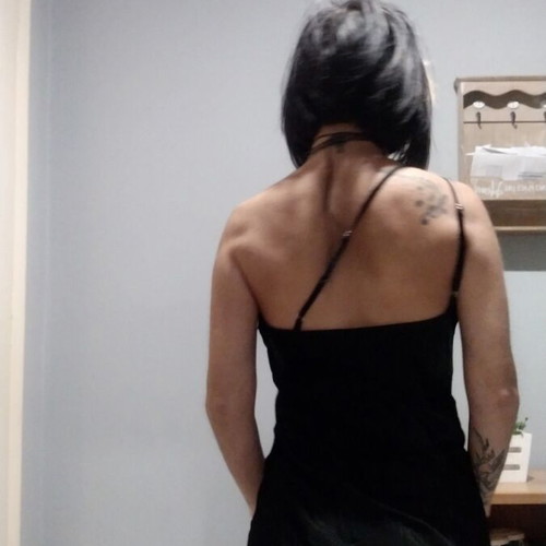 Black satin dress Bershka like new with adjustable straps