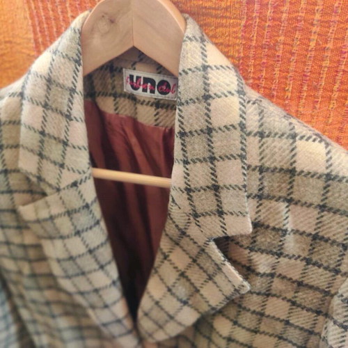 Vintage women's checked jacket used, size Large