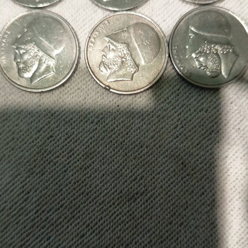 Set of 6 rare 20 drachma coins 1982 with 5 lines like new