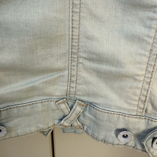 Stradivarius Jean Jacket Cropped like new, faded blue