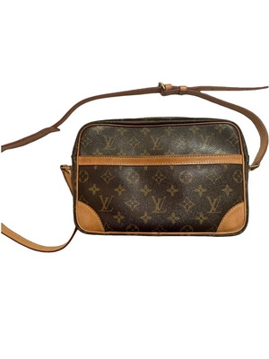 Louis Vuitton crossbody bag used, brown