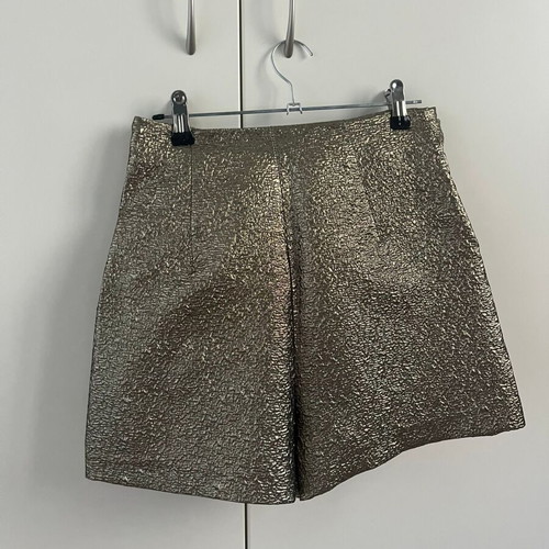 Zara metallic gold skort new, size XS
