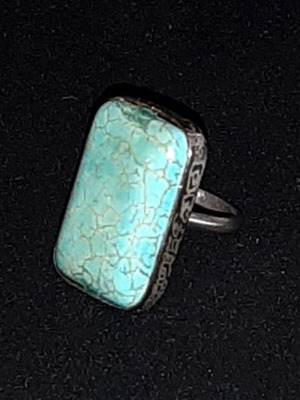 Silver 925 ring Vera with turquoise stone new, handmade