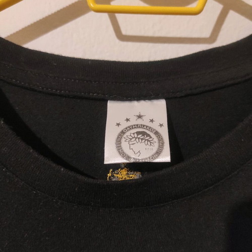Black Olympiacos short-sleeve shirt like new, authentic PAE Olympiacos product