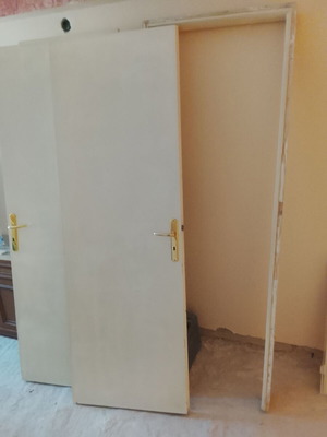 Ξύλινες πόρτες μεταχειρισμένες, σετ 7 με πόμολα