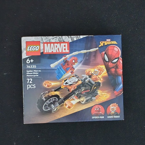 Lego Spider-Man vs Ghost Rider motorcycle set without minifigures