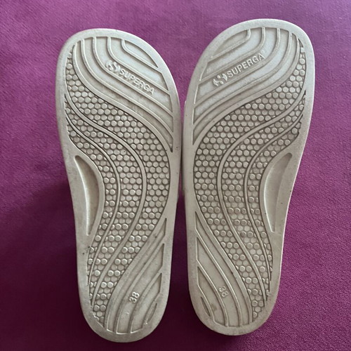 Superga white slides size 38 used