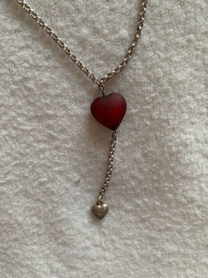 Necklace with heart used, made of 925 silver
