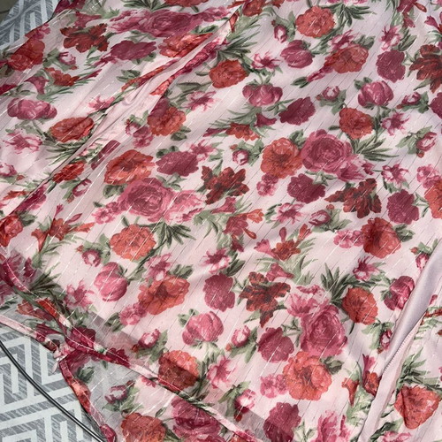 Stradivarius floral dress like new, pink multicolor, size M