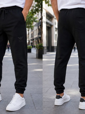 Men's black sweatpants, XL and XXL