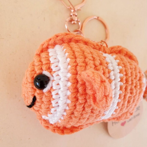 Nemo Fish Keyring new limited edition handmade crochet