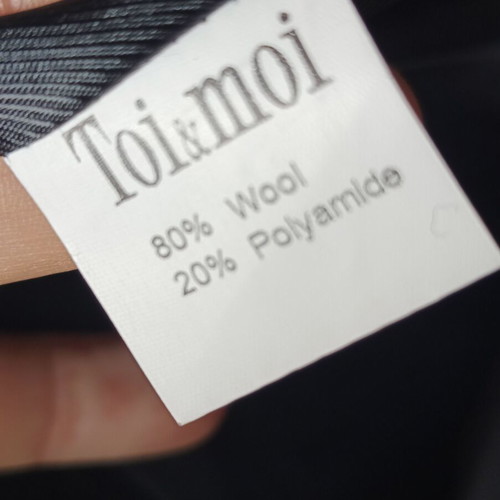 Toi & Moi wool short coat new in dark gray