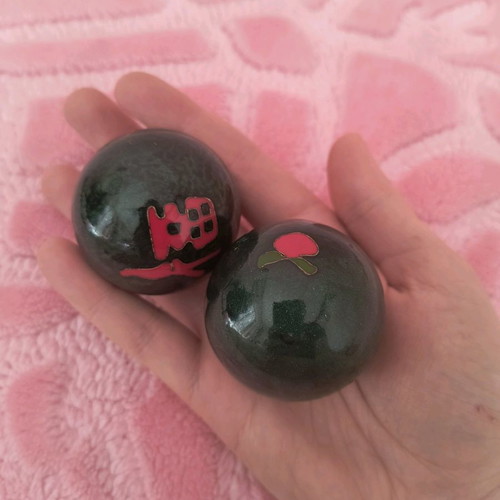 Vintage Baoding balls used for hand massage or therapy
