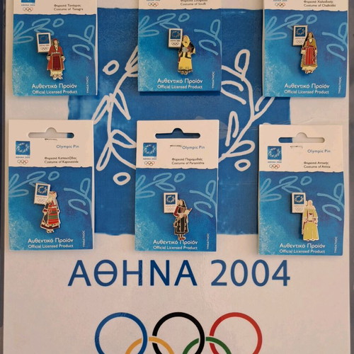Athens 2004 Olympic Games Pins Set of 6 Pieces New