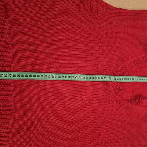 Handmade vest unisex, like new, red, size XL