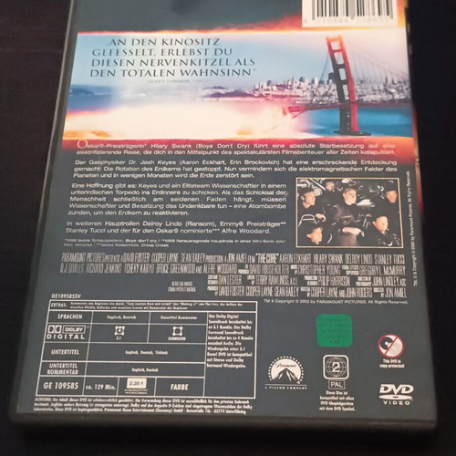 The Core DVD used, English subtitles, thriller adventure
