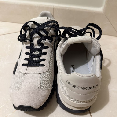 Emporio Armani men's sneakers grey with black details