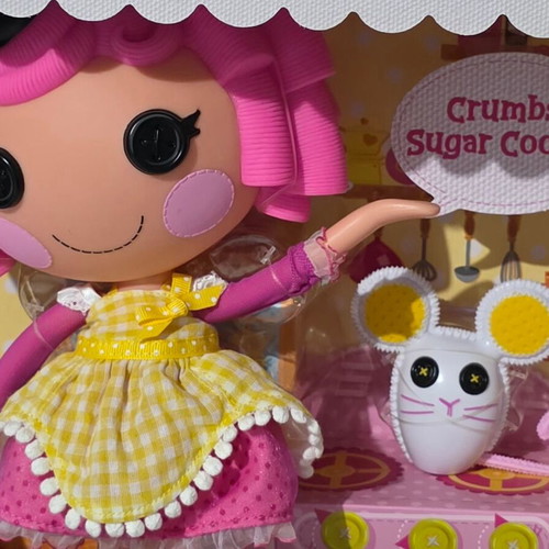 Lalaloopsy MGA Entertainment Crumbs Sugar Cookie Doll 33cm with Pet Mouse new