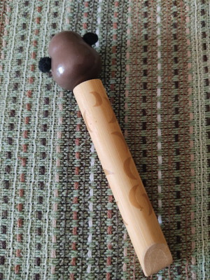 Bamboo whistle used with monkey head, natural eco materials